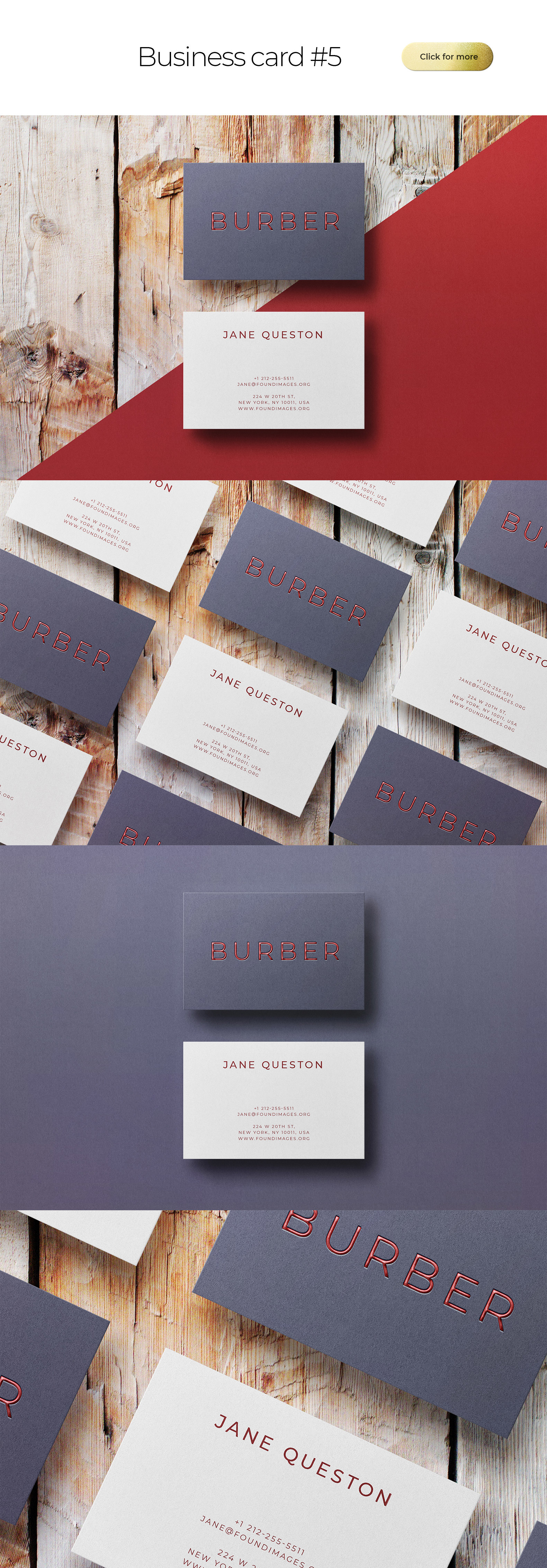 Business Card Bundle Template Mockup