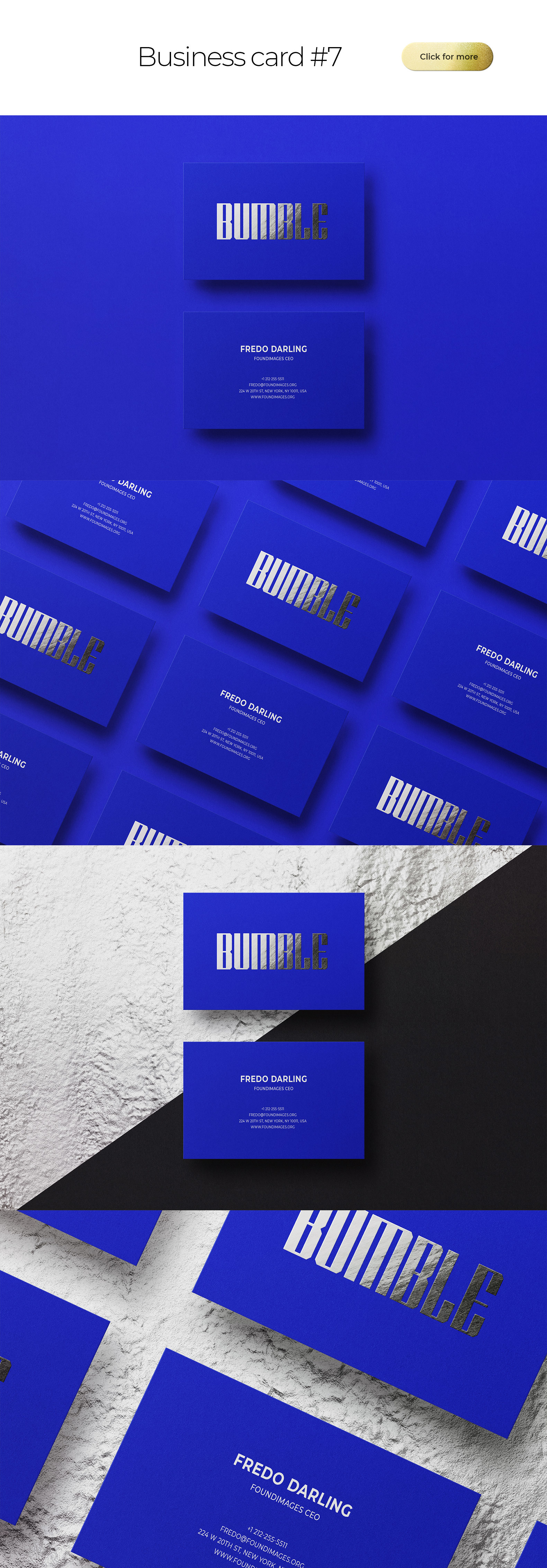 Business Card Bundle Template Mockup