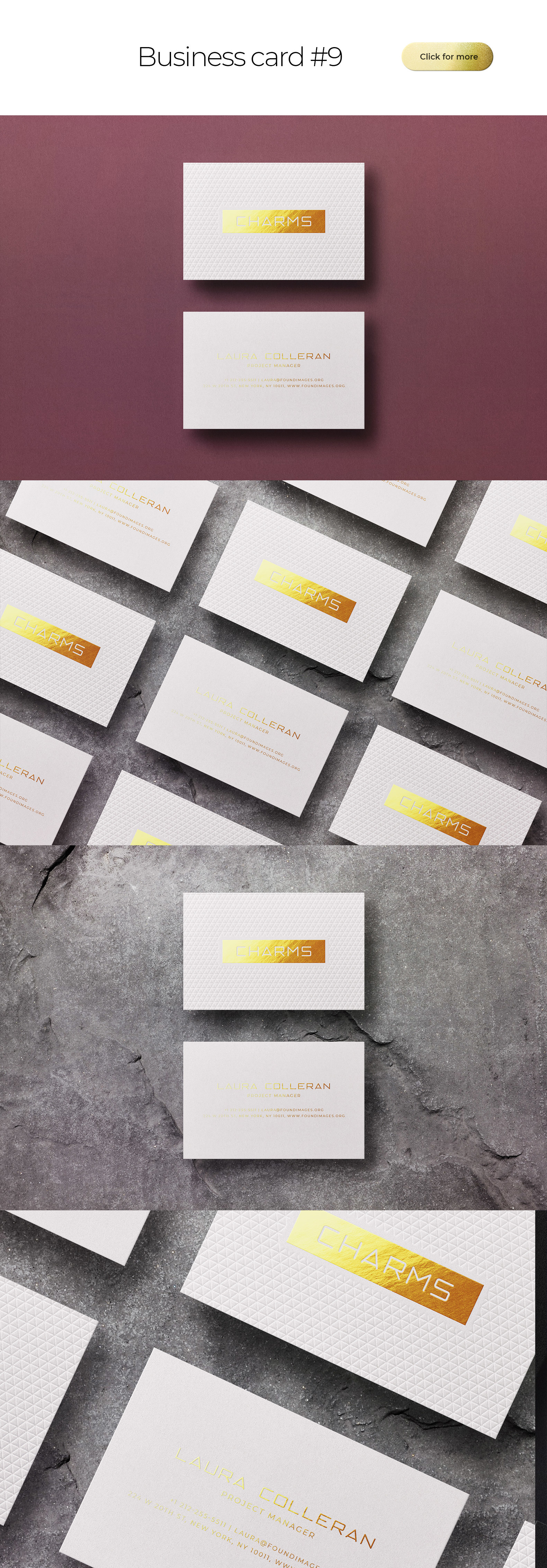 Business Card Bundle Template Mockup