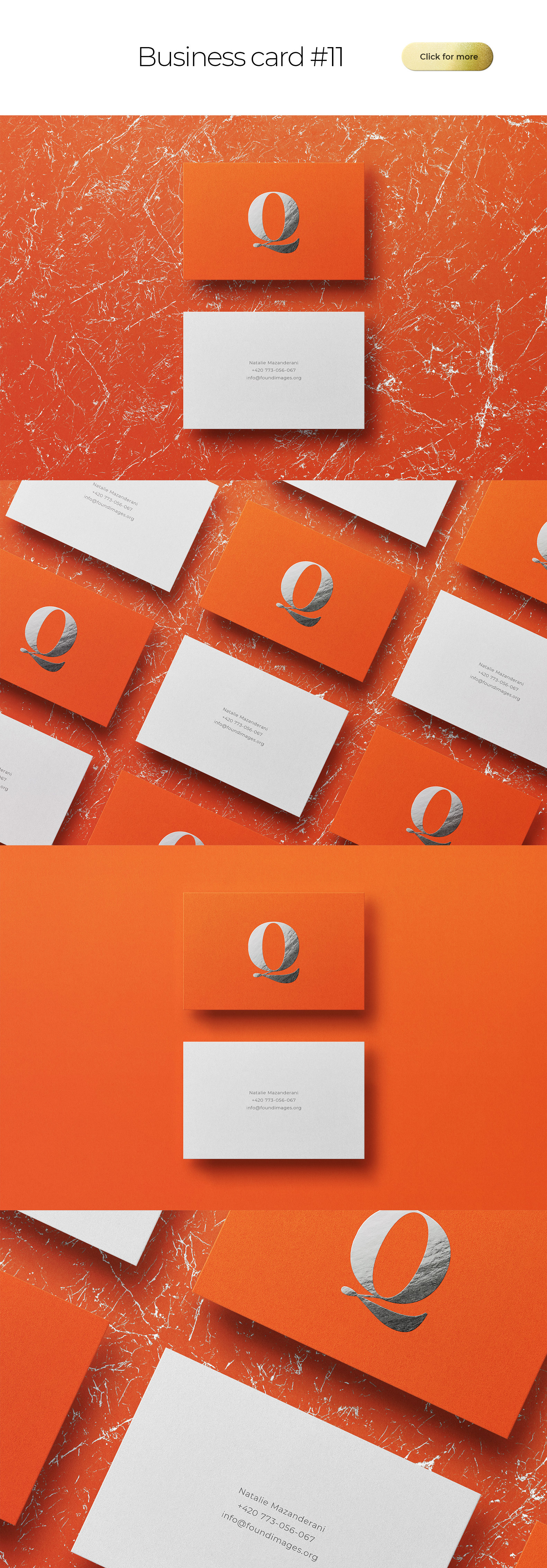 Business Card Bundle Template Mockup