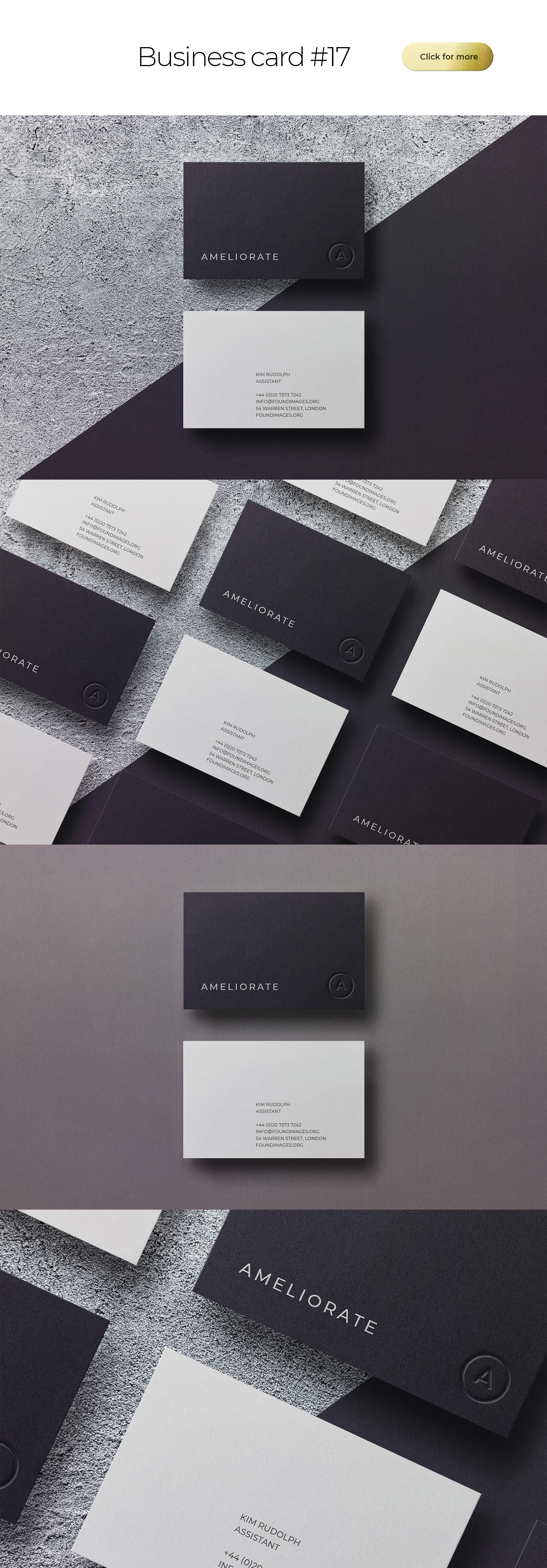 Business Card Bundle Template Mockup