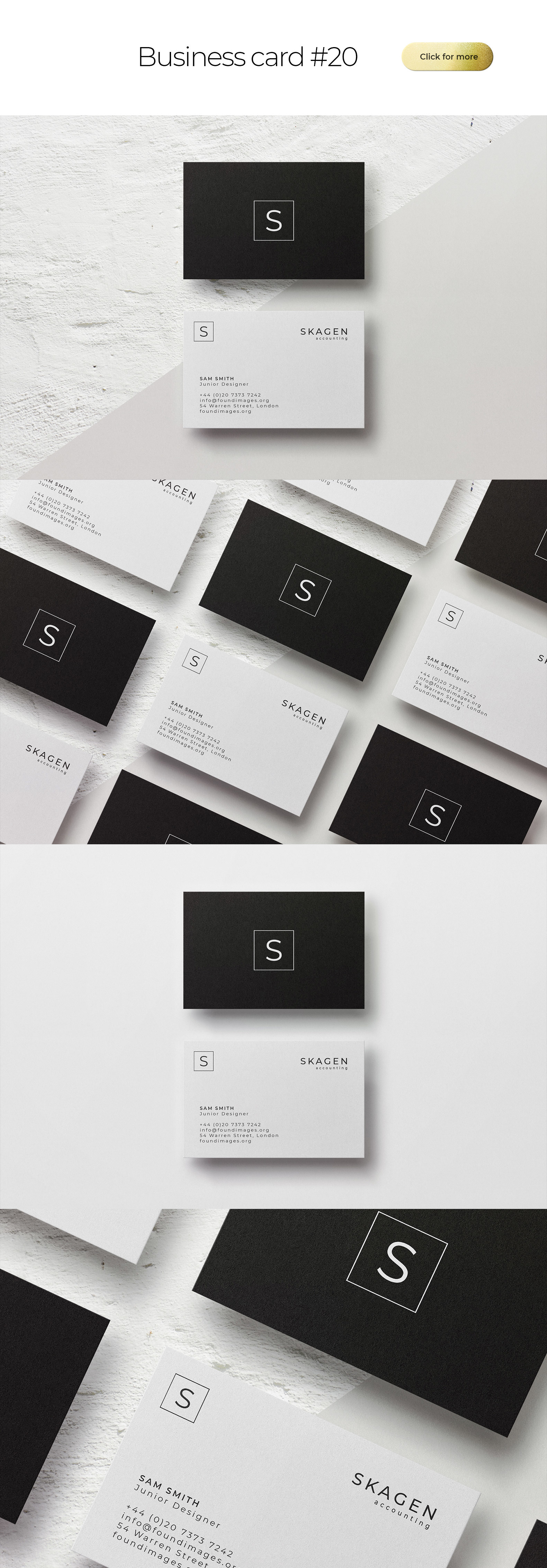 Business Card Bundle Template Mockup