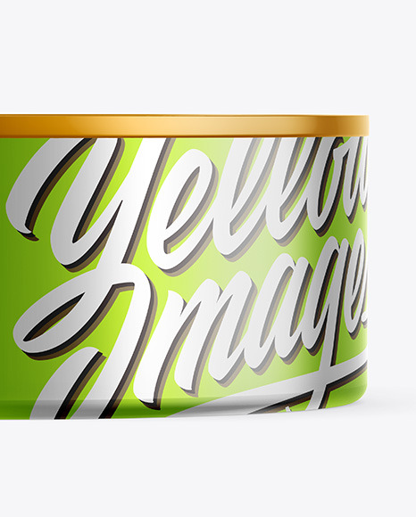 Metallic Tin Can Mockup