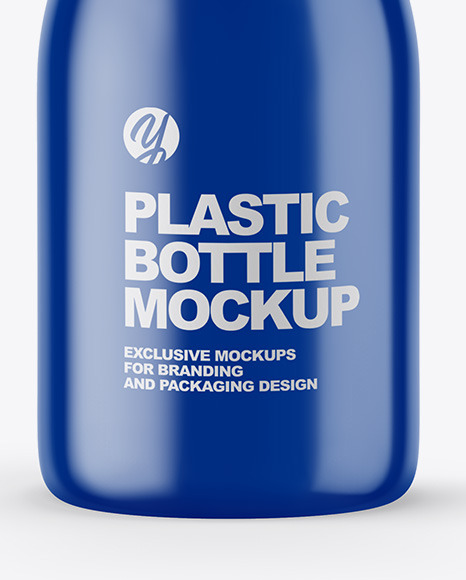 Glossy Cosmetic Bottle with Pump Mockup