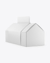 Folding Matte Paper Box with Label Mockup - Half Side View