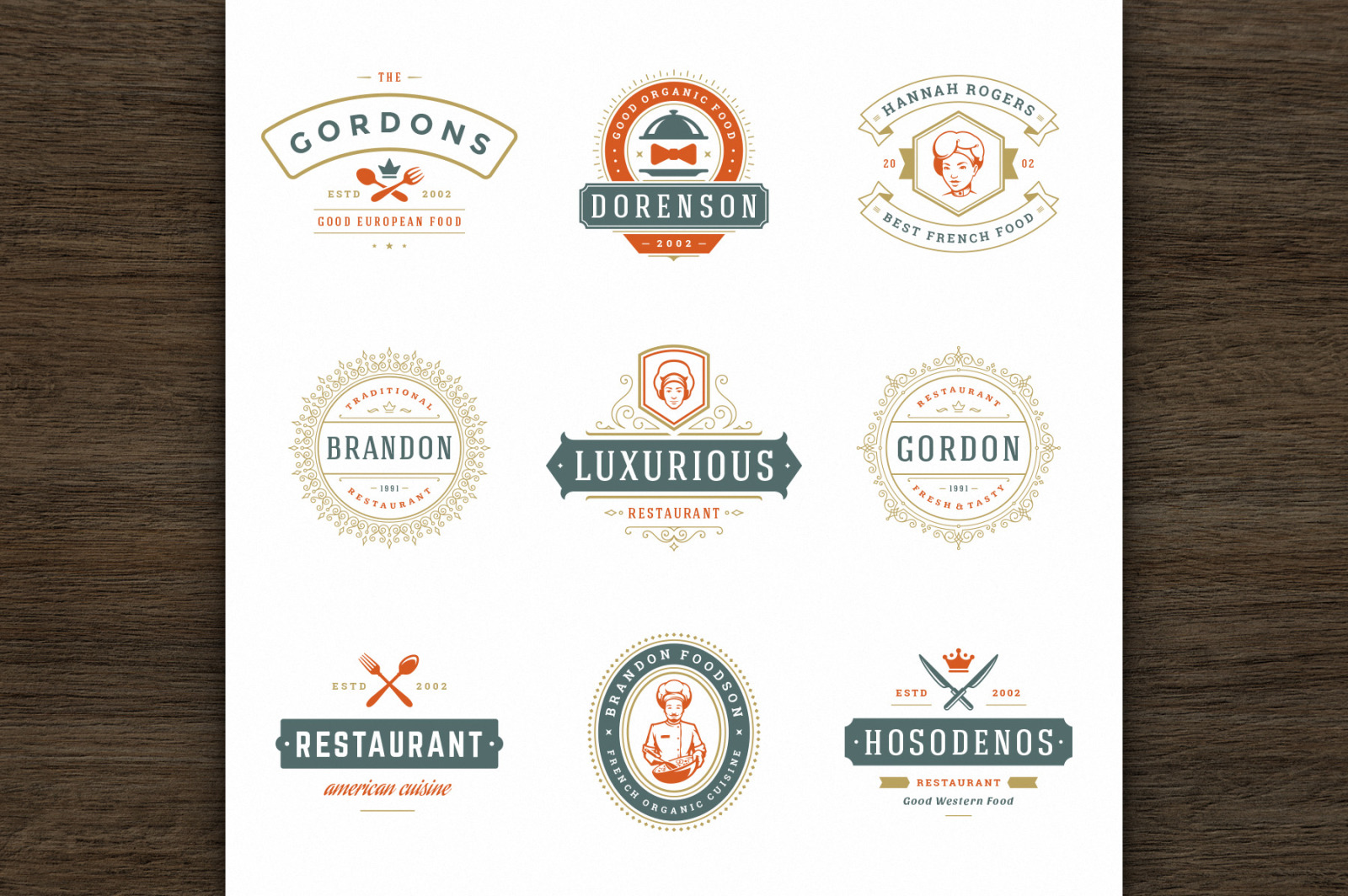 36 Restaurant Logos and Badges 36 Restaurant Logos and Badges