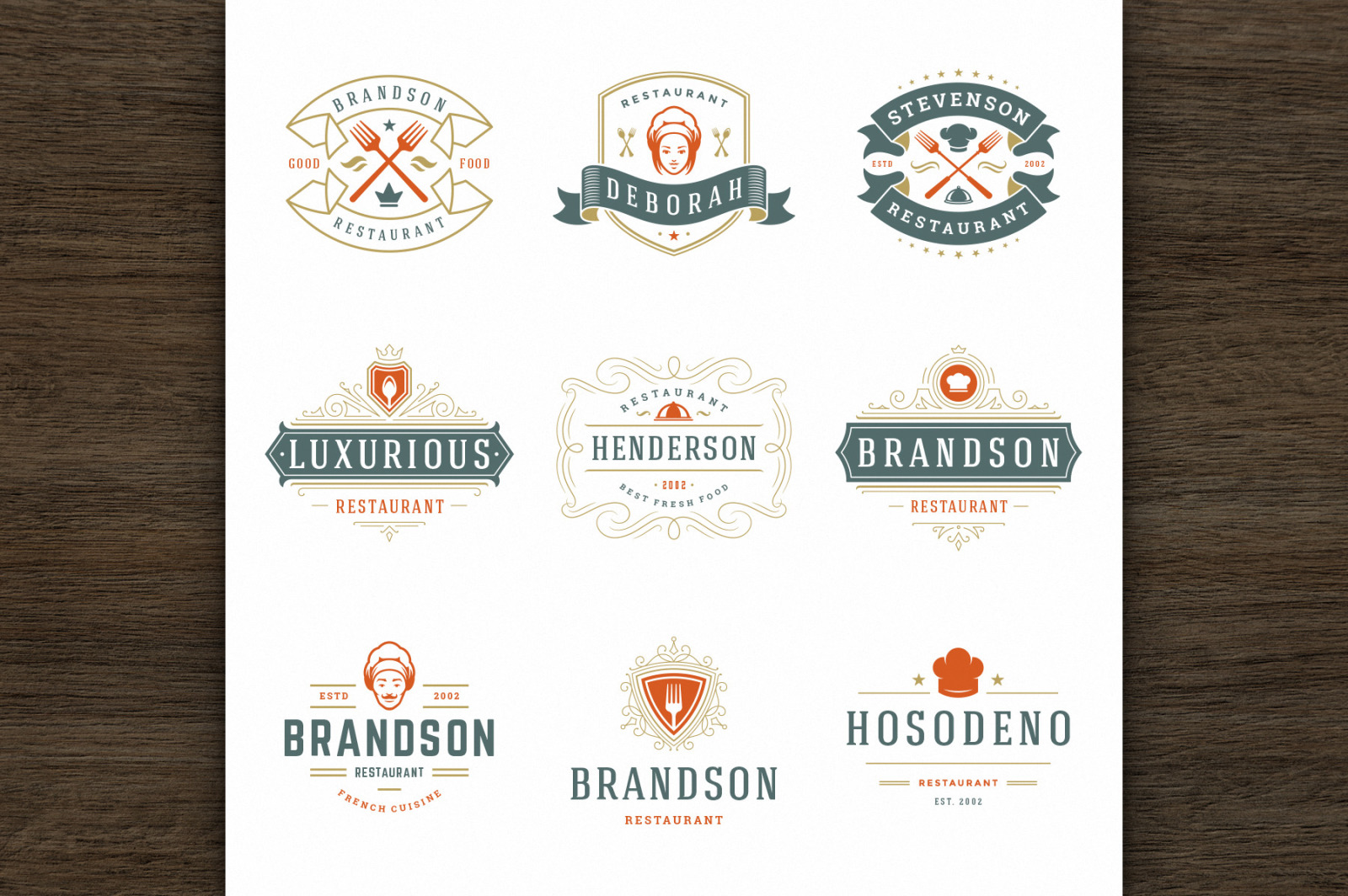 36 Restaurant Logos and Badges