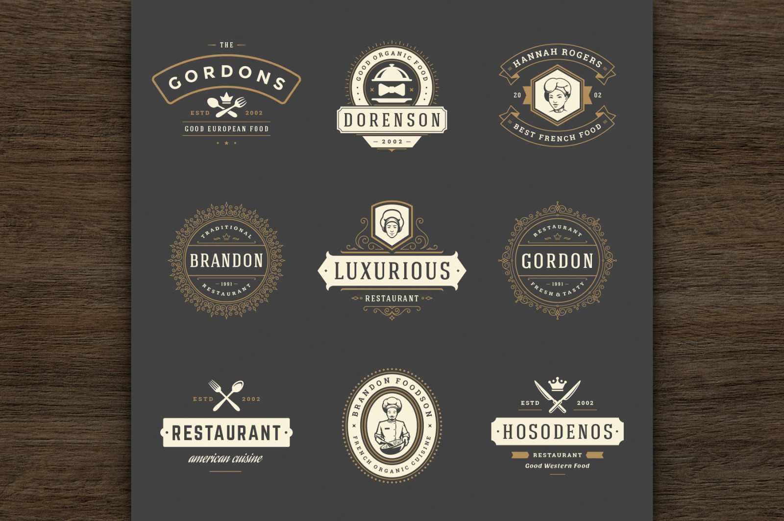 36 Restaurant Logos and Badges 36 Restaurant Logos and Badges