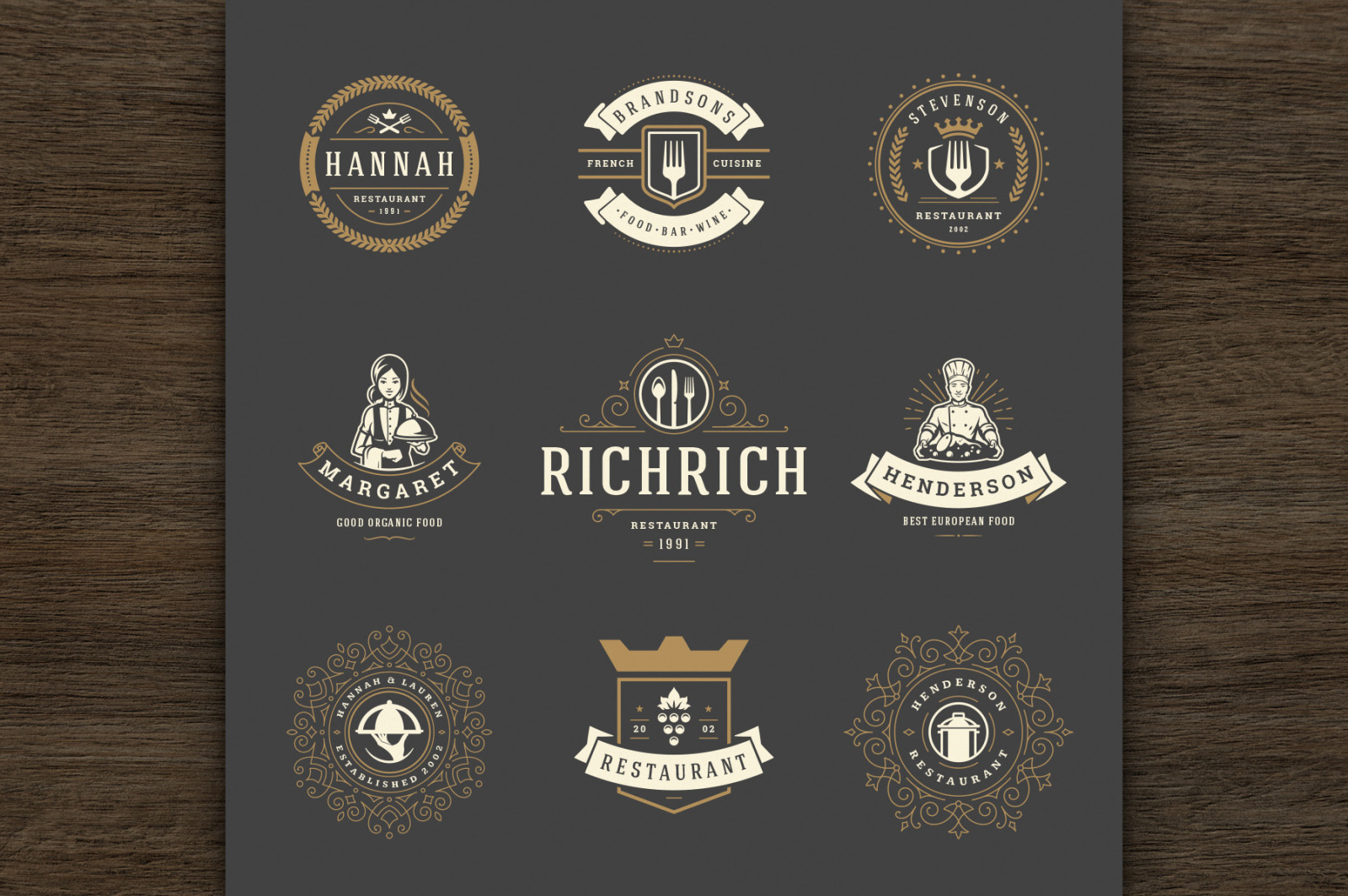 36 Restaurant Logos and Badges 36 Restaurant Logos and Badges