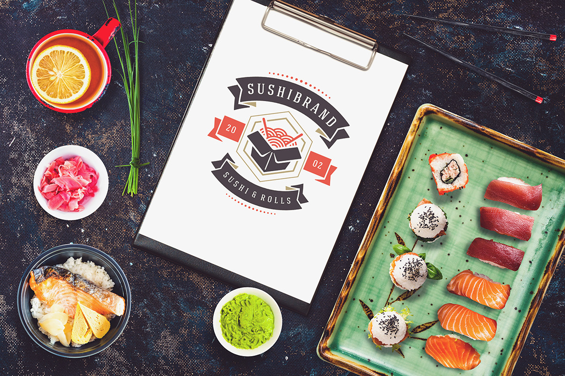 18 Sushi Bar Logos and Badges 18 Sushi Bar Logos and Badges