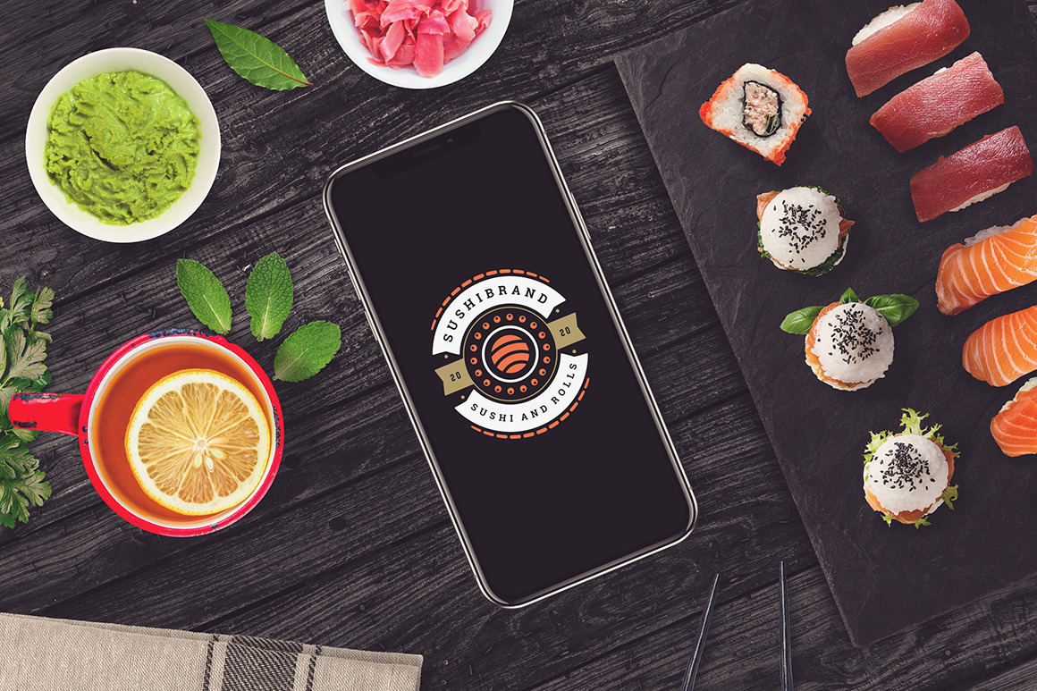 18 Sushi Bar Logos and Badges 18 Sushi Bar Logos and Badges