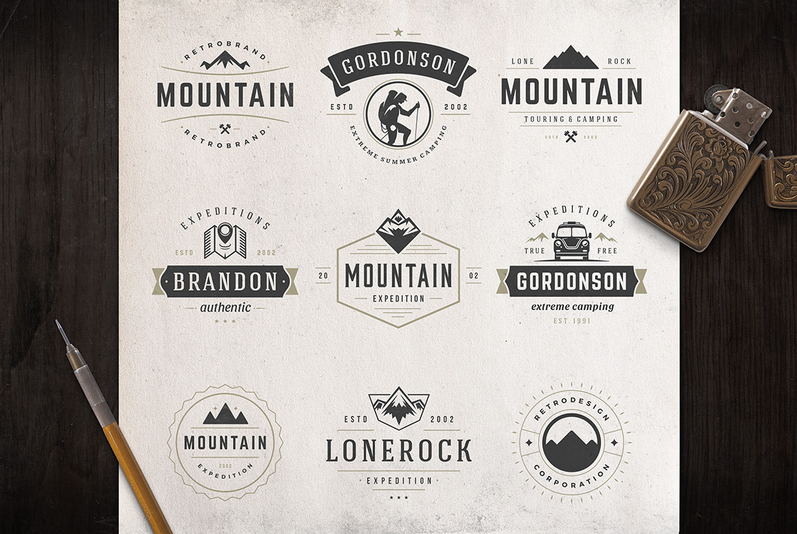 50 Outdoor logos and badges