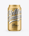 Matte Metallic Drink Can Mockup