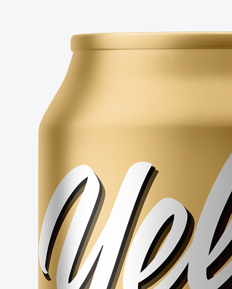 Matte Metallic Drink Can Mockup