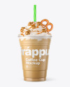 Coffee Cup Topped with Popcorn &amp; Pretzel Mockup