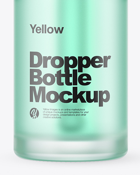 Frosted Glass Dropper Bottle Mockup