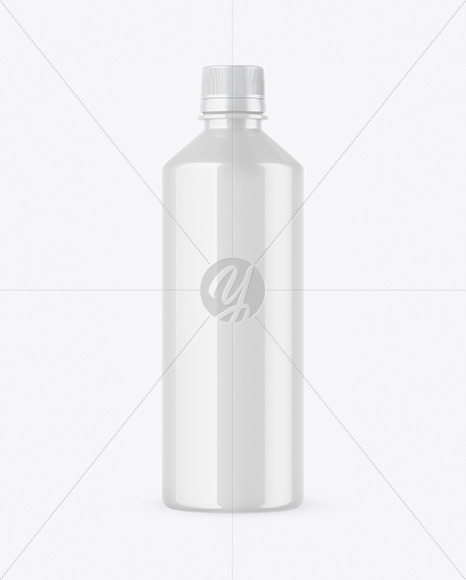 Glossy Plastic Bottle Mockup