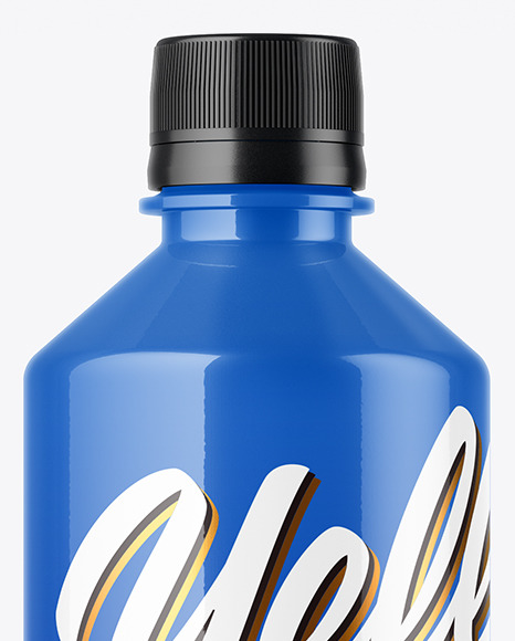 Glossy Plastic Bottle Mockup