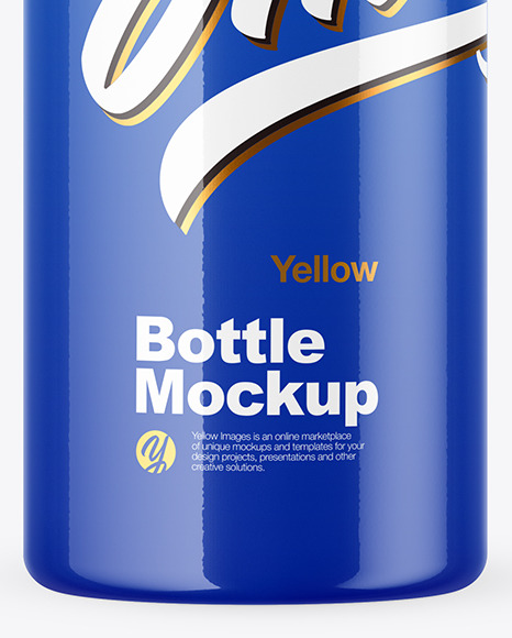 Glossy Plastic Bottle Mockup