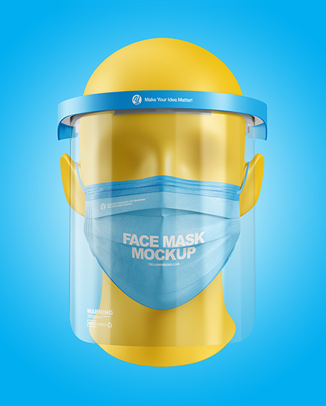 Face Mask & Face Shield Mockup