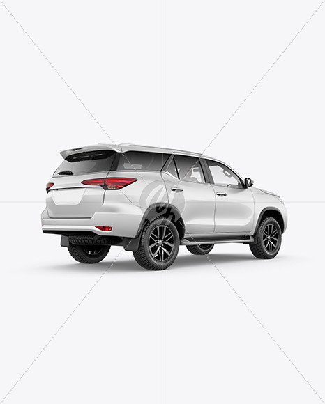Off-Road SUV Mockup - Back Half Side View