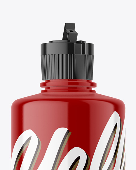 Glossy Plastic Bottle Mockup