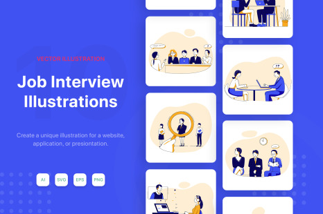 M110_Job Interview Illustrations - Office employee