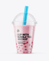 Milk Bubble Tea Cup Mockup