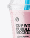 Milk Bubble Tea Cup Mockup