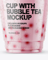 Milk Bubble Tea Cup Mockup