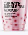 Milk Bubble Tea Cup Mockup