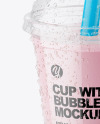 Milk Bubble Tea Cup Mockup