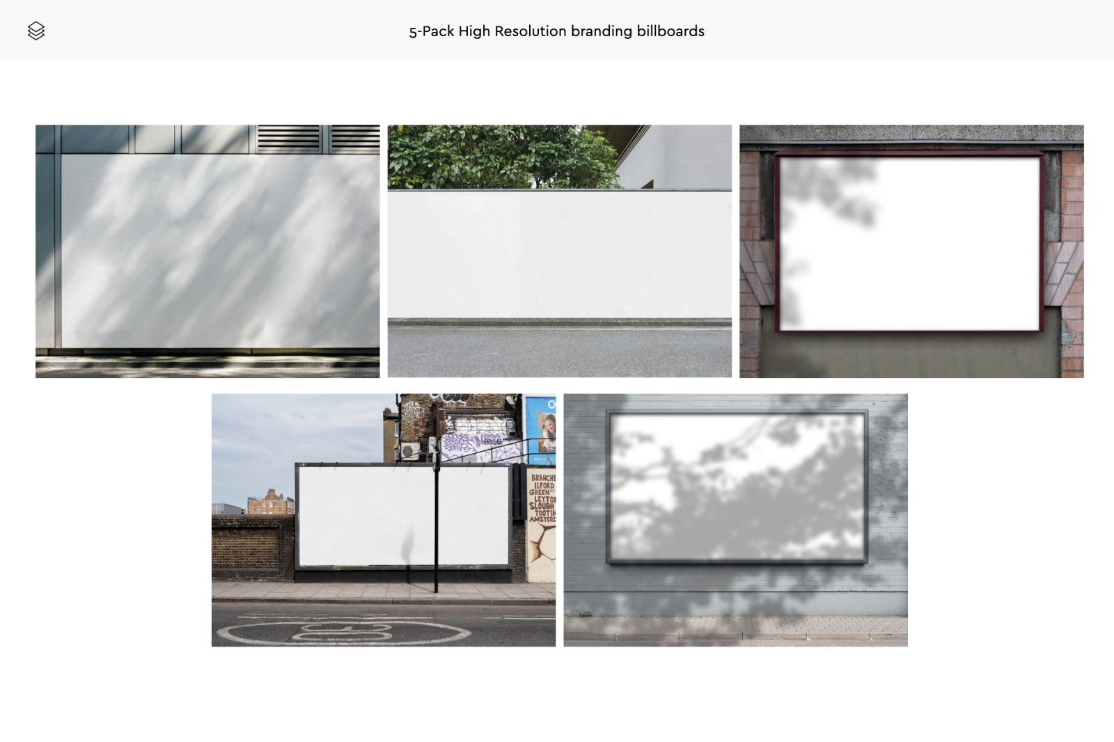 5-Pack Exclusive Billboard Mockups 5-Pack Exclusive Billboard Mockups