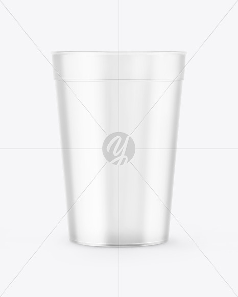 Frosted Clear Plastic Cup Mockup