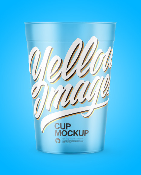 Frosted Clear Plastic Cup Mockup