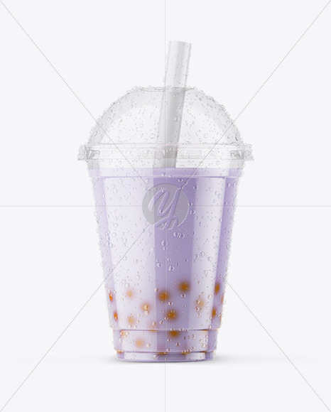 Milk Bubble Tea Cup Mockup