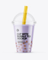 Milk Bubble Tea Cup Mockup