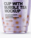 Milk Bubble Tea Cup Mockup