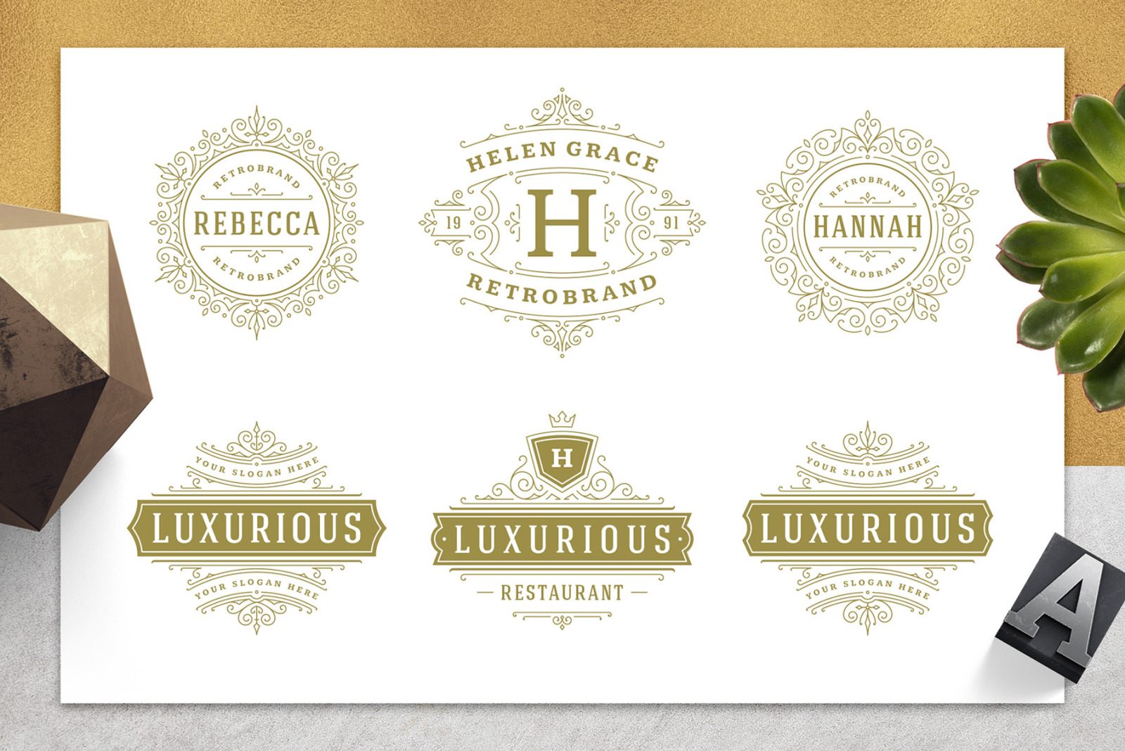 36 Luxury Ornament Logos