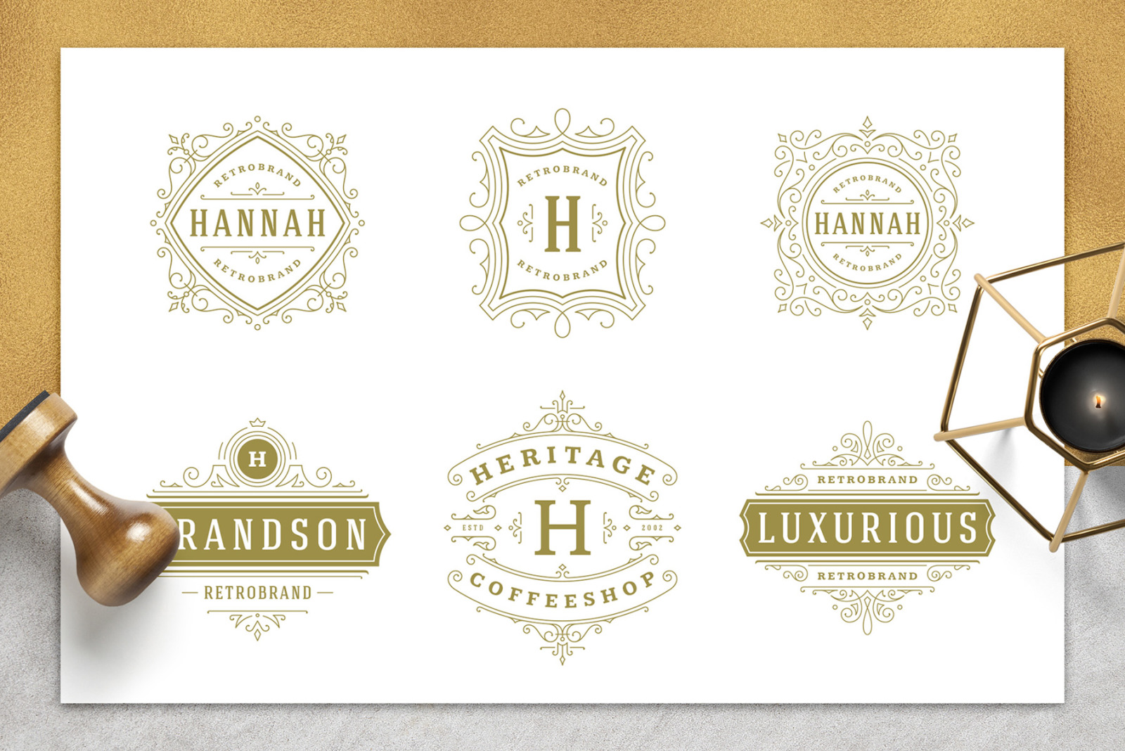 36 Luxury Ornament Logos