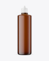 Amber Plastic Bottle Mockup