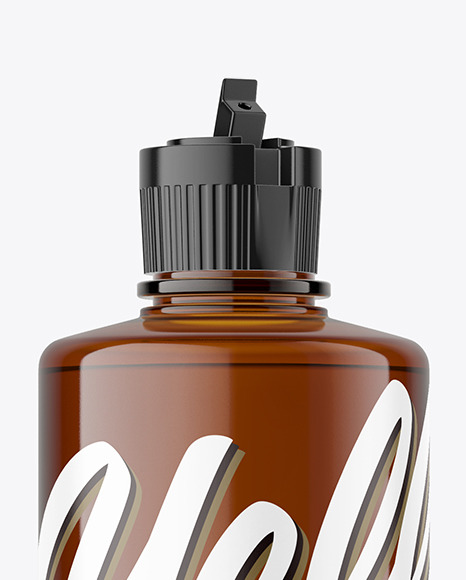Amber Plastic Bottle Mockup Amber Plastic Bottle Mockup