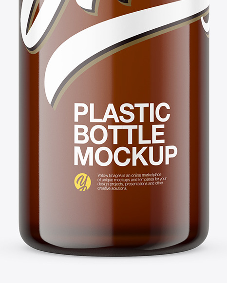 Amber Plastic Bottle Mockup Amber Plastic Bottle Mockup