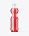 PET Bottle with Pink Grapefruit Drink Mockup