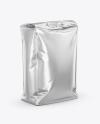 Metallic Food Bag Mockup - Half Side View