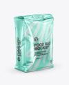 Metallic Food Bag Mockup - Half Side View