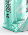 Metallic Food Bag Mockup - Half Side View