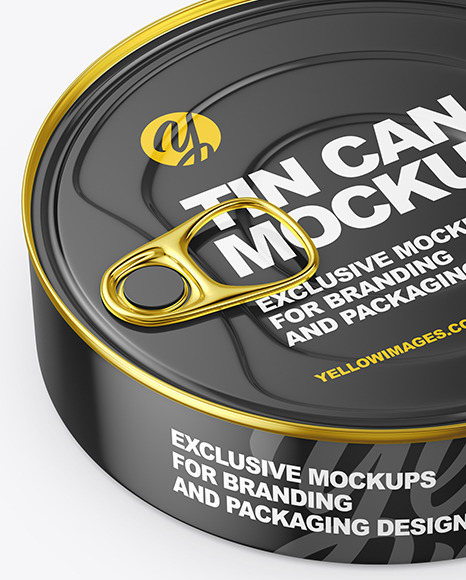 Glossy Tin Can Mockup