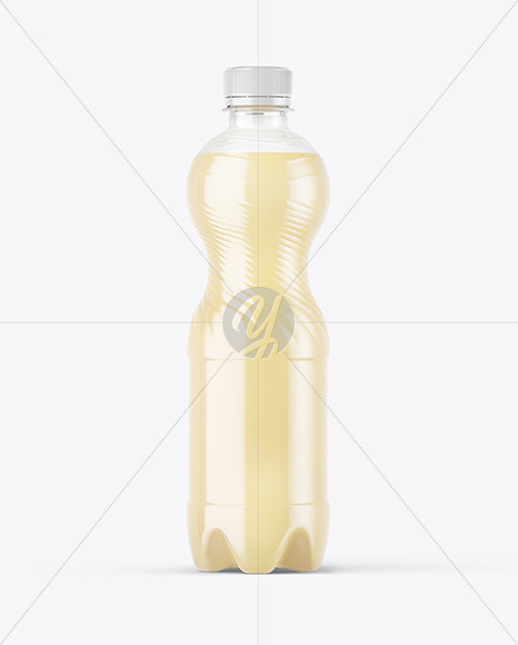 PET Bottle with Pear Drink Mockup