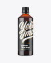 Amber Plastic Bottle Mockup